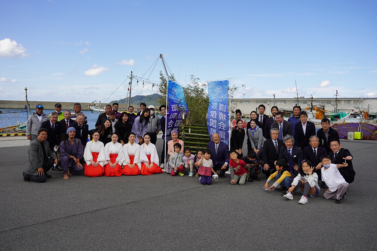 豊饒祭稚魚放流行事